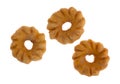 Glazed crullers on a white background Royalty Free Stock Photo