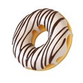 Glazed donut, white frosting doughnut 3d rendering Royalty Free Stock Photo