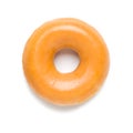 Glazed Donut on White Royalty Free Stock Photo