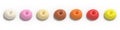 Glazed Donuts Collection 3d illustration realistic design set. Sweet food, donuts with sprinkle Royalty Free Stock Photo