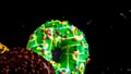 Glazed donuts with sprinkles isolated. Close up of colorful donuts