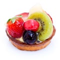 Glazed fruit and custard tart Royalty Free Stock Photo