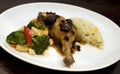 glazed roasted duck leg with dried fruit