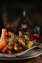 Glazed Roasted Root Vegetables Royalty Free Stock Photo