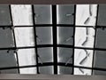 glazed rooflight, interior of commercial public building. skylight is Royalty Free Stock Photo