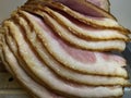 Glazed Spiral Sliced Ham Fresh From the Oven Ready for Serving Royalty Free Stock Photo