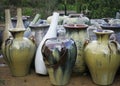 Glazed terracotta pots