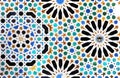 Glazed tiles, azulejos, Alhambra palace in Granada, Spain Royalty Free Stock Photo