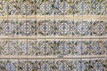 Portuguese Glazed Tiles Wall, Handmade, Textures, Art Royalty Free Stock Photo