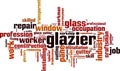 Glazier word cloud