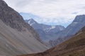 Glaziers on the the Andes mountains, close to Valle de Colina, Chile Royalty Free Stock Photo