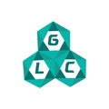 GLC creative minimalist letter logo. GLC unique vector initials alphabet letter logo Royalty Free Stock Photo