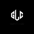 GLC letter logo design with polygon shape. GLC polygon and cube shape logo design. GLC hexagon vector logo template white and Royalty Free Stock Photo