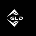 GLD abstract technology logo design on Black background. GLD creative initials letter logo concept Royalty Free Stock Photo