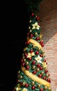 Gleaming Christmas tree background Royalty Free Stock Photo
