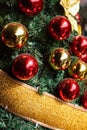 Gleaming Christmas tree background Royalty Free Stock Photo