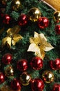 Gleaming Christmas tree background Royalty Free Stock Photo