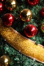 Gleaming Christmas tree background Royalty Free Stock Photo