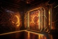 Gleaming Elegance: A Stunning Blend of Gold and Burnished Brass in Award-Winning, Unique Digital Art and Wallpaper Desig