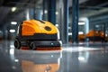 Gleaming Excellence: Close-Up of Robot Polishing Machine at Work.