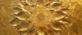 Gleaming Gold Abstract Flowers in Sacred Auric Geometry