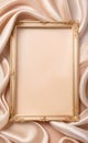 A gleaming gold frame with copy space Royalty Free Stock Photo