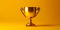 A Gleaming Golden Cup Symbolizing Victory And Achievement, Copy Space Royalty Free Stock Photo