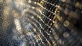 The gleaming surface of the mesh reflecting light and creating a mesmerizing gridlike pattern Royalty Free Stock Photo