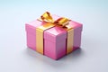 Gleaming Surprise: Gift on Transparent Background.