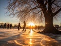 Gleeful Moments: Embracing the Winter Spirit on the Skating Rink