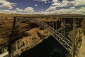 Glen Canyon Bridge across river Royalty Free Stock Photo