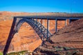 Glen Canyon Bridge, the Colorado River Royalty Free Stock Photo