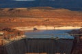 Glen Canyon Bridge and Dam at Sunrise Royalty Free Stock Photo