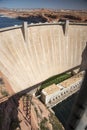 Glen Canyon Dam from the bridge, Page Arizona Royalty Free Stock Photo