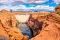 Glen Canyon Dam on the Colorado River in Arizona Royalty Free Stock Photo