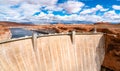 Glen Canyon Dam on the Colorado River in Arizona Royalty Free Stock Photo