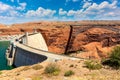 Glen Canyon Dam at Colorado river Royalty Free Stock Photo