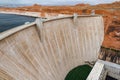 Glen Canyon dam on the Colorado River and Lake Powell in Arizona, USA Royalty Free Stock Photo