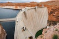 Glen Canyon dam on the Colorado River and Lake Powell in Arizona, USA Royalty Free Stock Photo