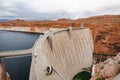 Glen Canyon dam on the Colorado River and Lake Powell in Arizona, USA Royalty Free Stock Photo