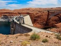 Glen Canyon Dam, Colorado River, Lake Powell, Glen Canyon National Recreation Area, Page, Arizona Royalty Free Stock Photo