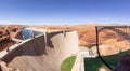 Glen Canyon Dam and Colorado River in Page, Arizona, United States of America. Royalty Free Stock Photo