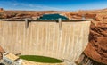 Glen Canyon Dam at Colorado river Royalty Free Stock Photo