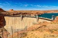 Glen Canyon Dam at Colorado river Royalty Free Stock Photo