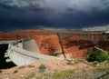 Glen Canyon Dam And Glen Canyon Dam Bridge Spanning The Colorado River Royalty Free Stock Photo