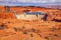 Glen Canyon Dam Lake Powell Arizona Royalty Free Stock Photo