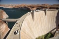 Glen Canyon Dam and Lake Powell from the Carl Hayden Visitor Centre Page Arizona Royalty Free Stock Photo