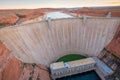 The Glen Canyon Dam with Lake Powell near Page, Arizona Royalty Free Stock Photo