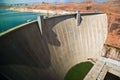 Glen Canyon Dam near Page at colorado river Royalty Free Stock Photo