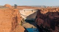 Glen Canyon Dam overlook, panorama. The dam is located at Page, Arizona Royalty Free Stock Photo